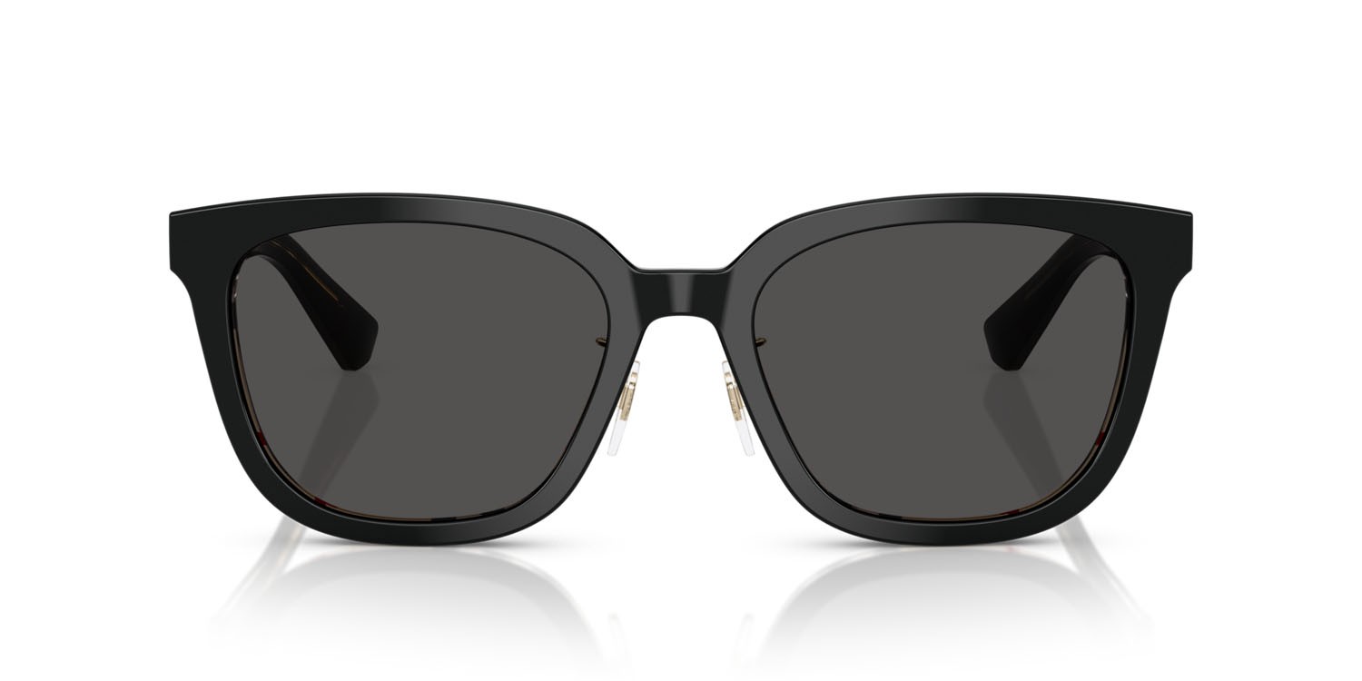Occhiali da sole Burberry BE 4446D (412187) colore top nero su motivo a quadri vintage forma quadrato lenti grigio scuro
