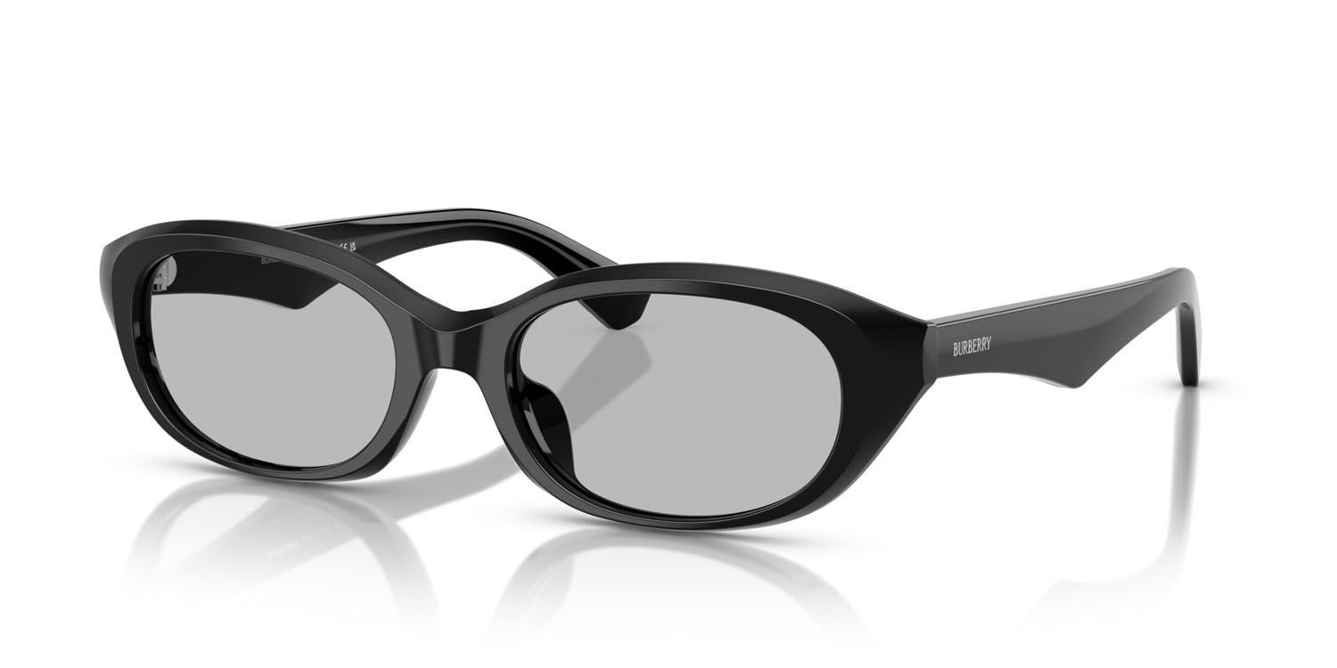 Occhiali da sole Burberry BE 4447D (300187) colore nero forma ovale lenti grigio chiaro