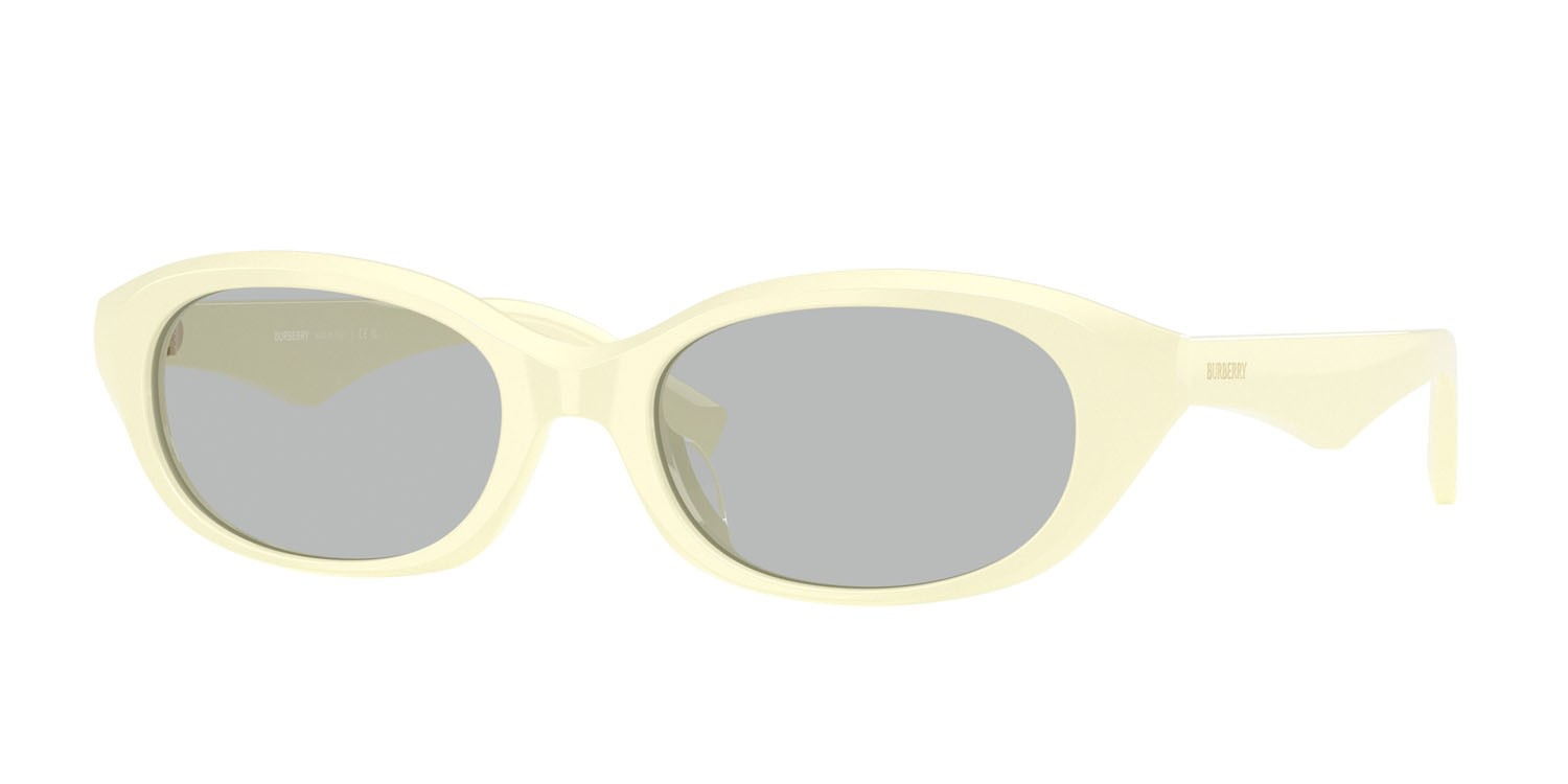 Occhiali da sole Burberry BE 4447D (414587) colore giallo forma ovale lenti grigio chiaro