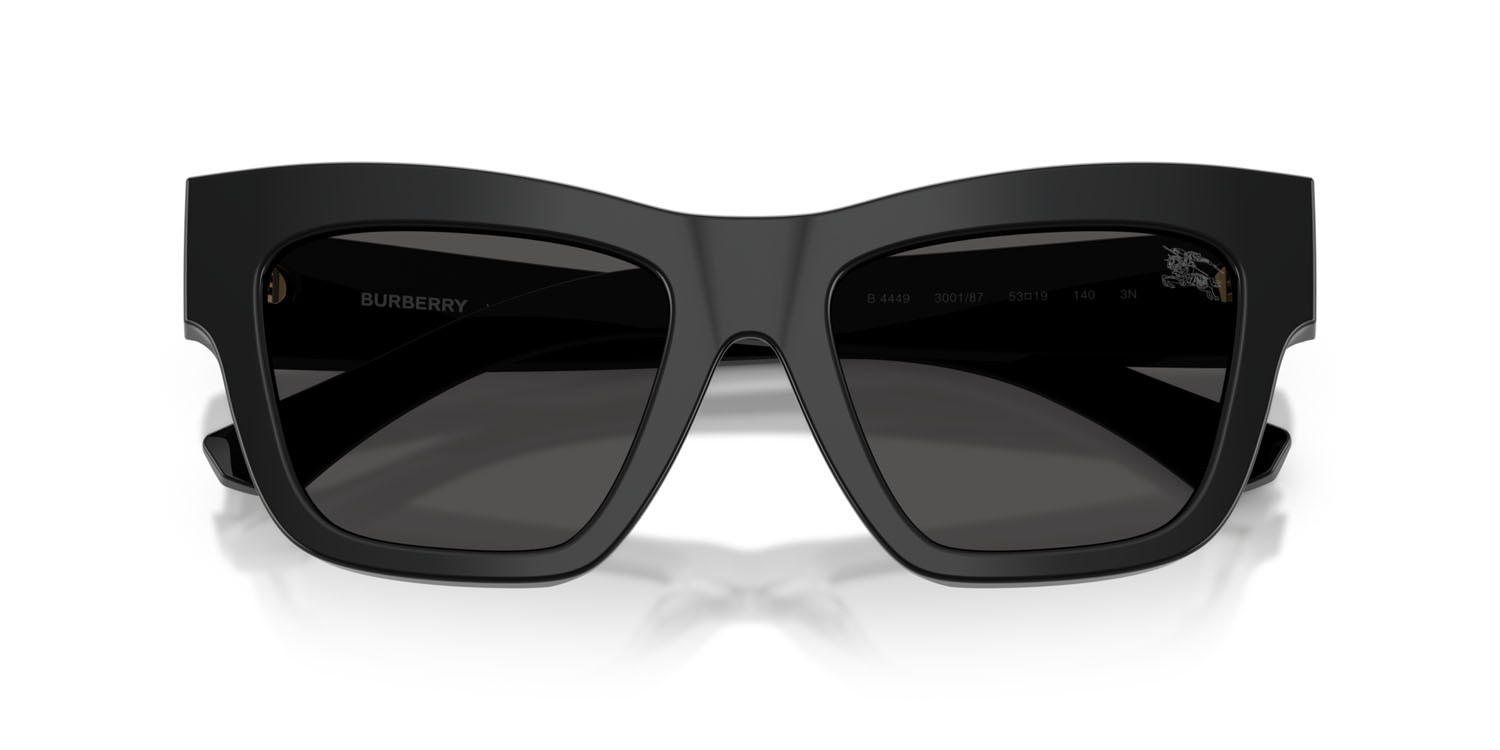 Sunglasses Burberry BE 4449 (300187) color nero shape square lenses grigio scuro