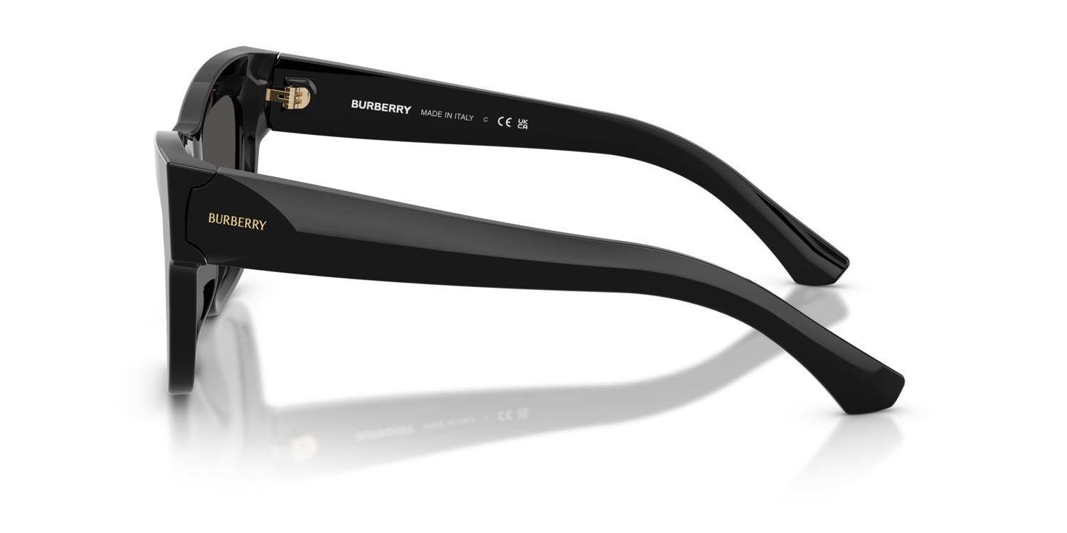 Sunglasses Burberry BE 4449 (300187) color nero shape square lenses grigio scuro