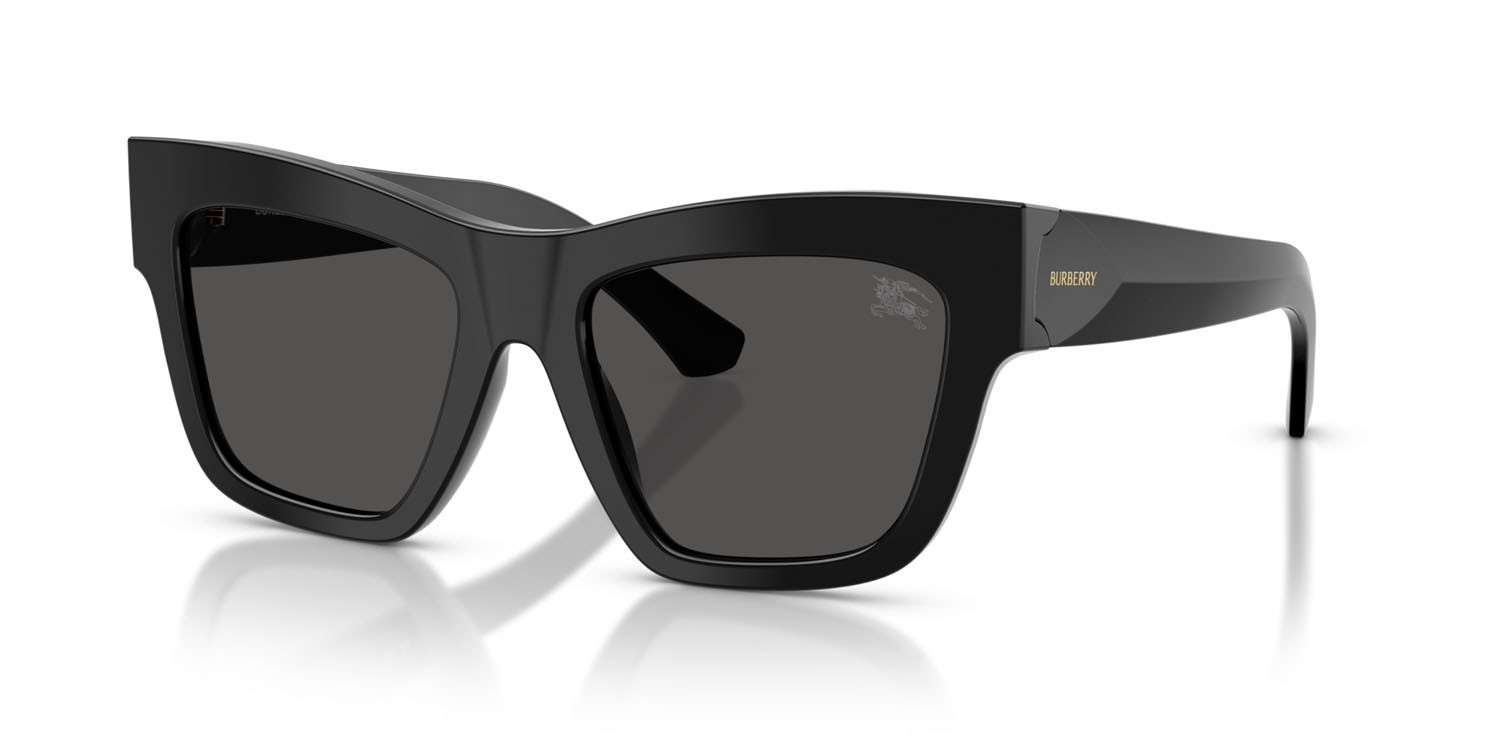 Sunglasses Burberry BE 4449 (300187) color nero shape square lenses grigio scuro
