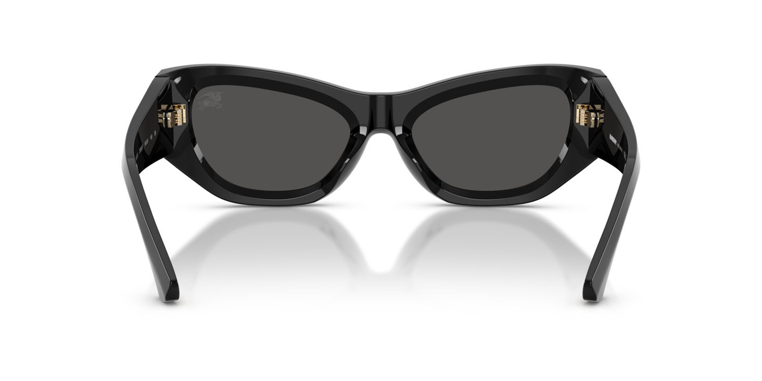 Sunglasses Burberry BE 4450U (300187) color nero shape cat eye lenses grigio scuro