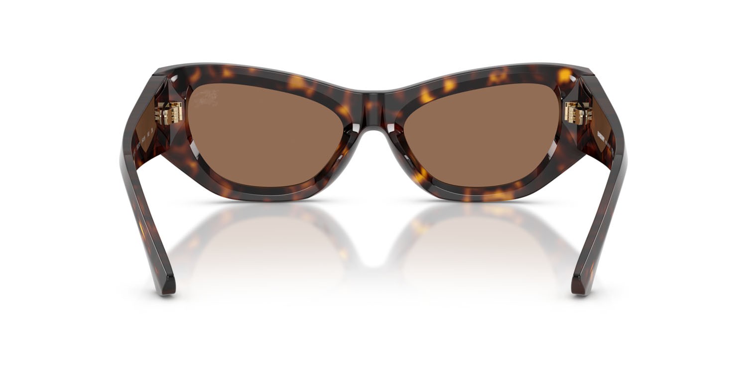 Sunglasses Burberry BE 4450U (300273) color havana scuro shape cat eye lenses marrone scuro