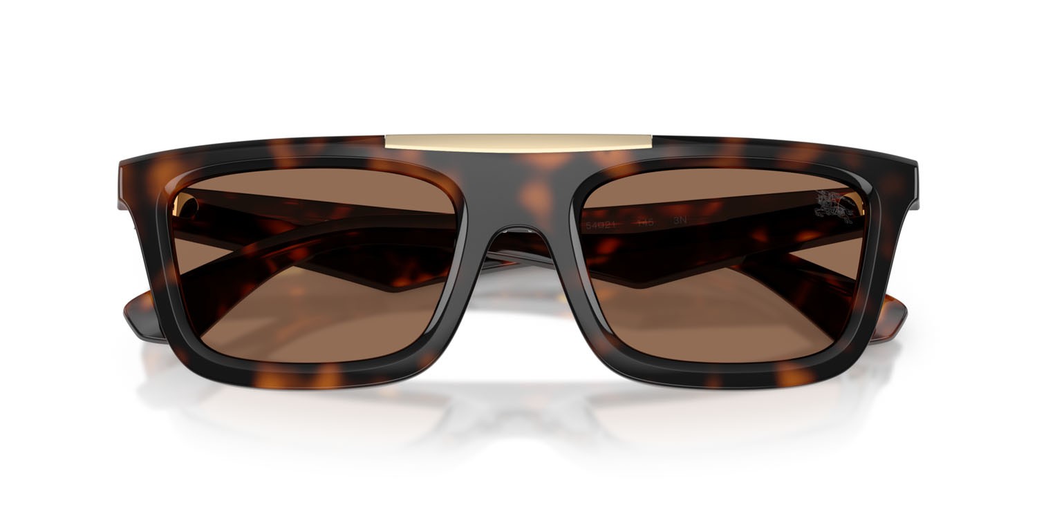 Occhiali da sole Burberry BE 4451U (300273) colore havana scuro forma rettangolare lenti marrone scuro