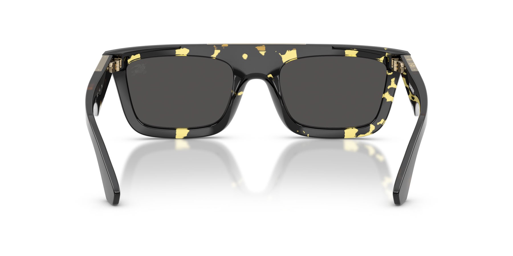 Occhiali da sole Burberry BE 4451U (410687) colore havana giallo forma rettangolare lenti grigio scuro