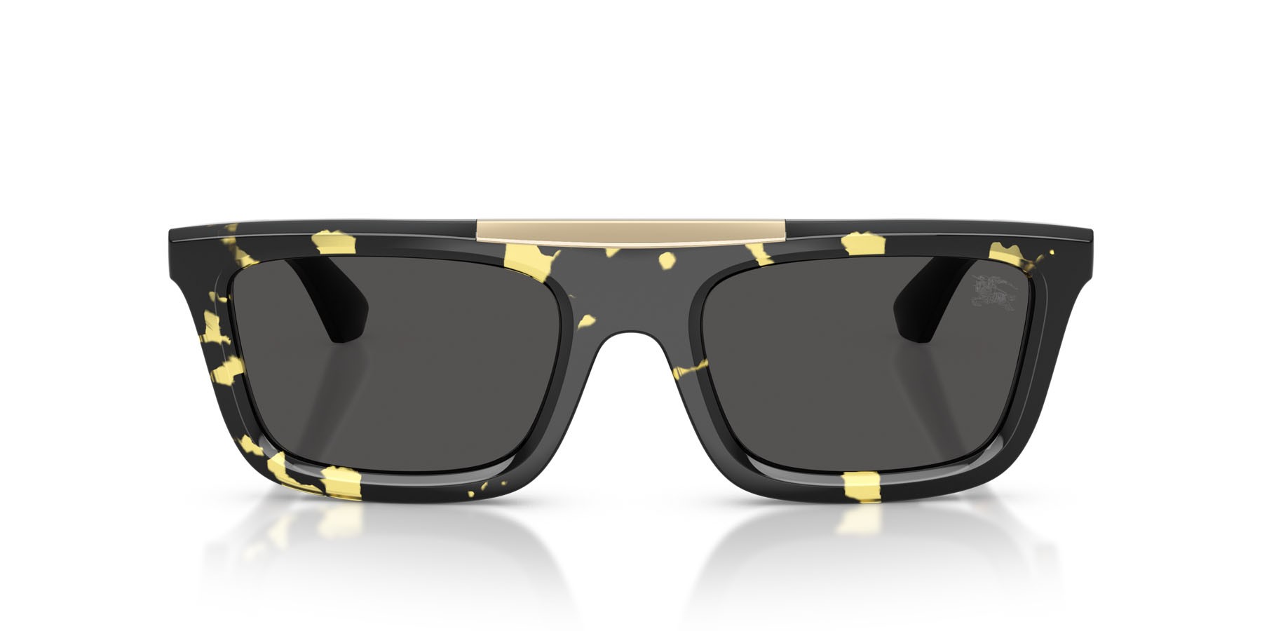 Occhiali da sole Burberry BE 4451U (410687) colore havana giallo forma rettangolare lenti grigio scuro