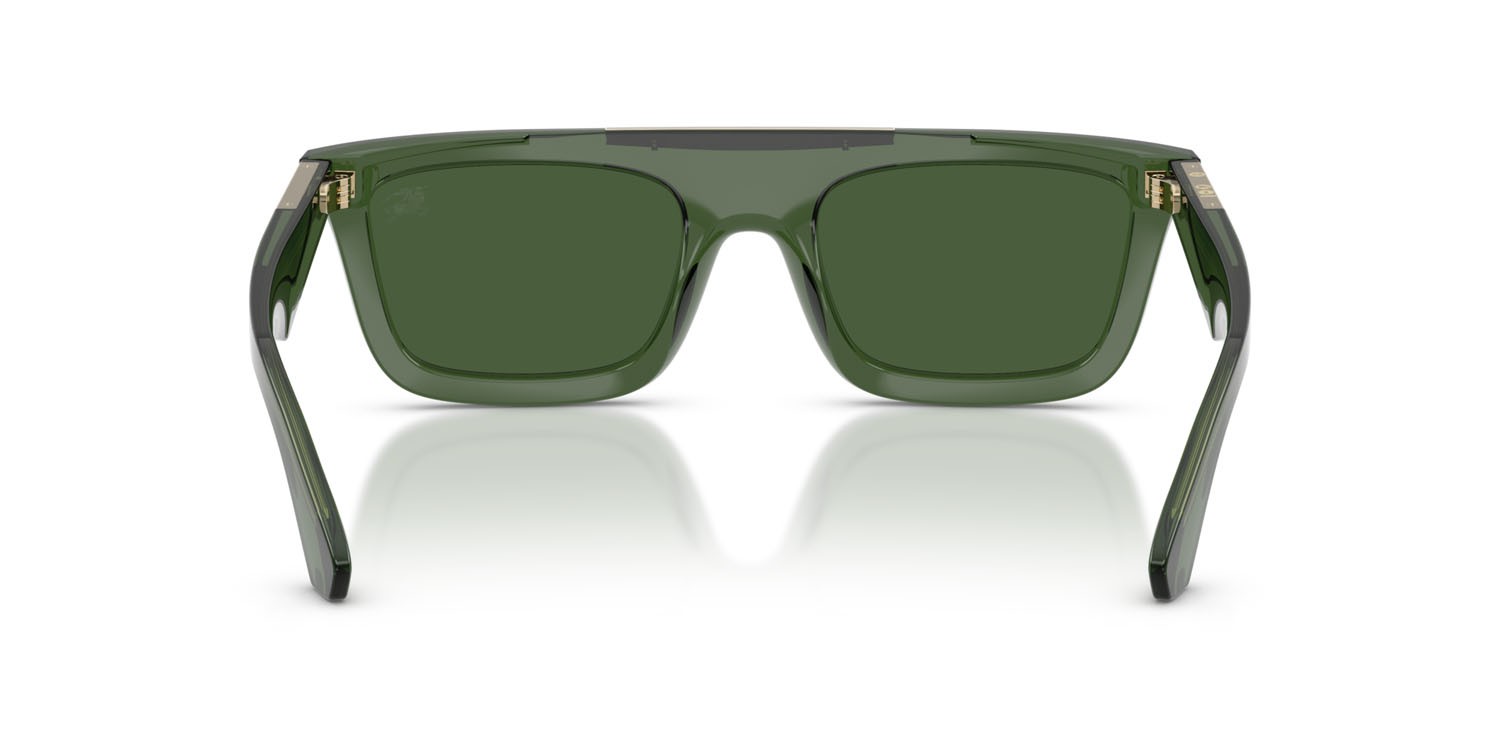 Occhiali da sole Burberry BE 4451U (417471) colore verde forma rettangolare lenti verde scuro