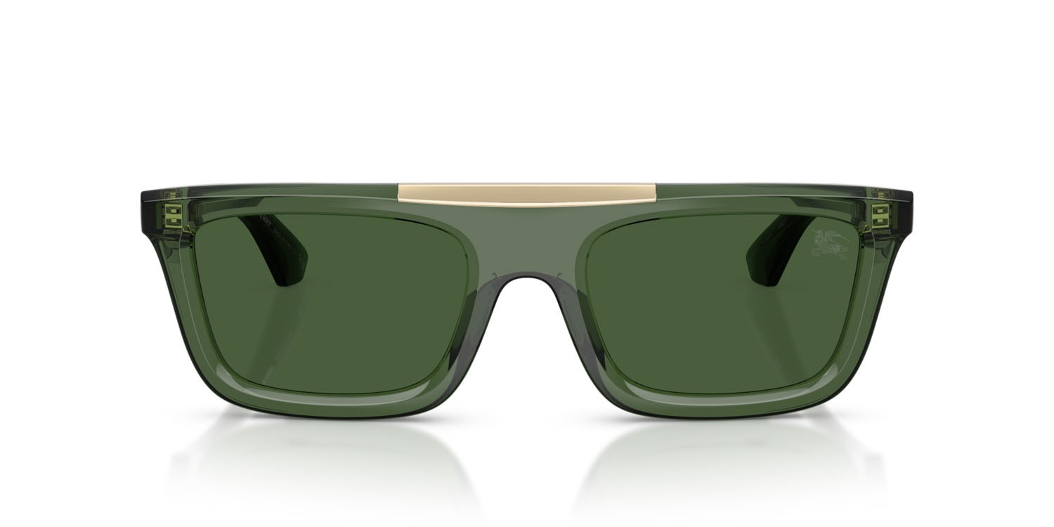 Occhiali da sole Burberry BE 4451U (417471) colore verde forma rettangolare lenti verde scuro