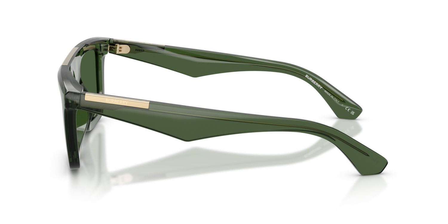 Occhiali da sole Burberry BE 4451U (417471) colore verde forma rettangolare lenti verde scuro