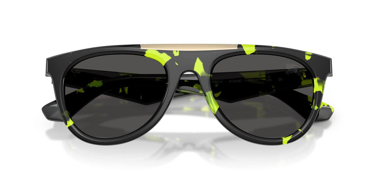 Sunglasses Burberry BE 4452U (412487) color havana verde shape aviator lenses grigio scuro