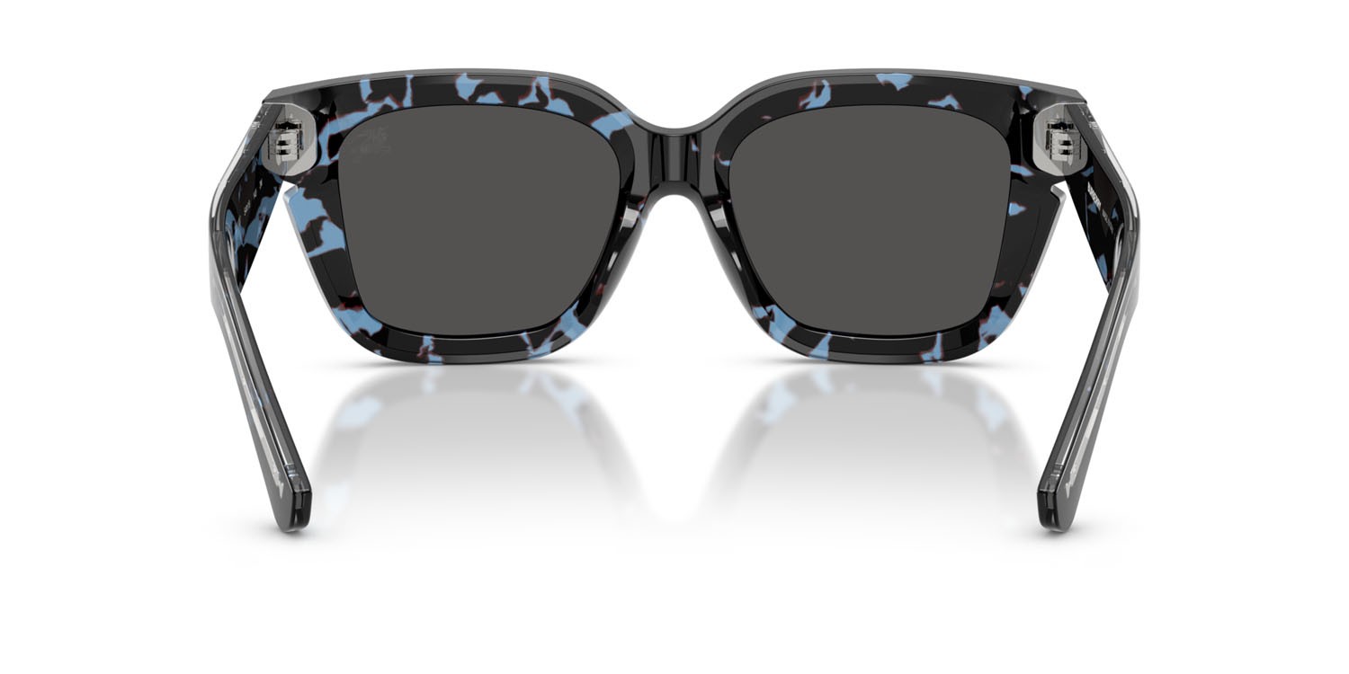 Sunglasses Burberry BE 4453 (411187) color blu havana shape square lenses grigio scuro