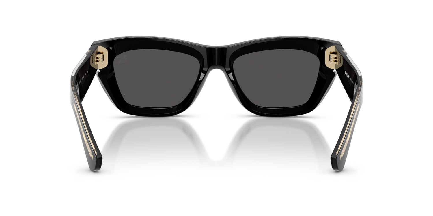 Sunglasses Burberry BE 4454 (300187) color nero shape cat eye lenses grigio scuro