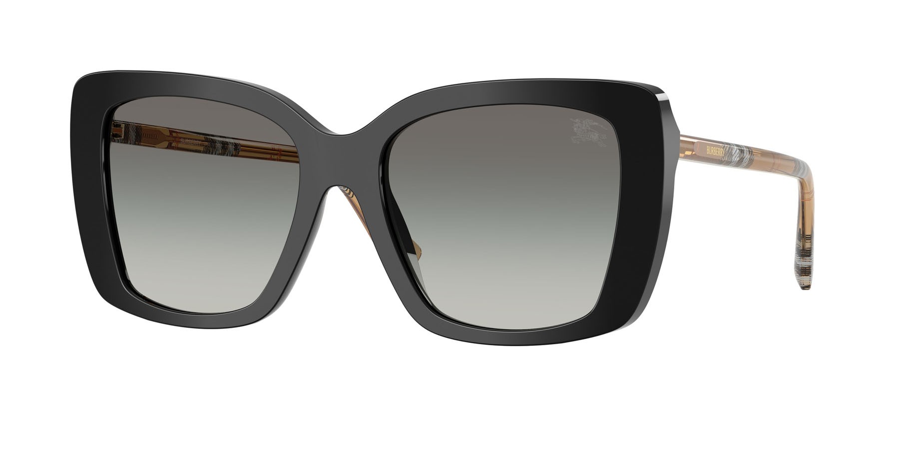 Sunglasses Burberry BE 4456 (416111) color nero shape square lenses sfumato grigio