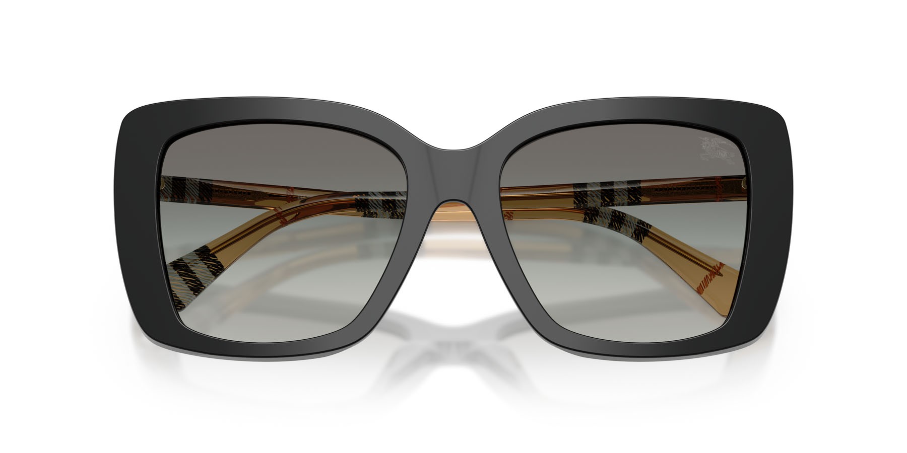 Sunglasses Burberry BE 4456 (416111) color nero shape square lenses sfumato grigio