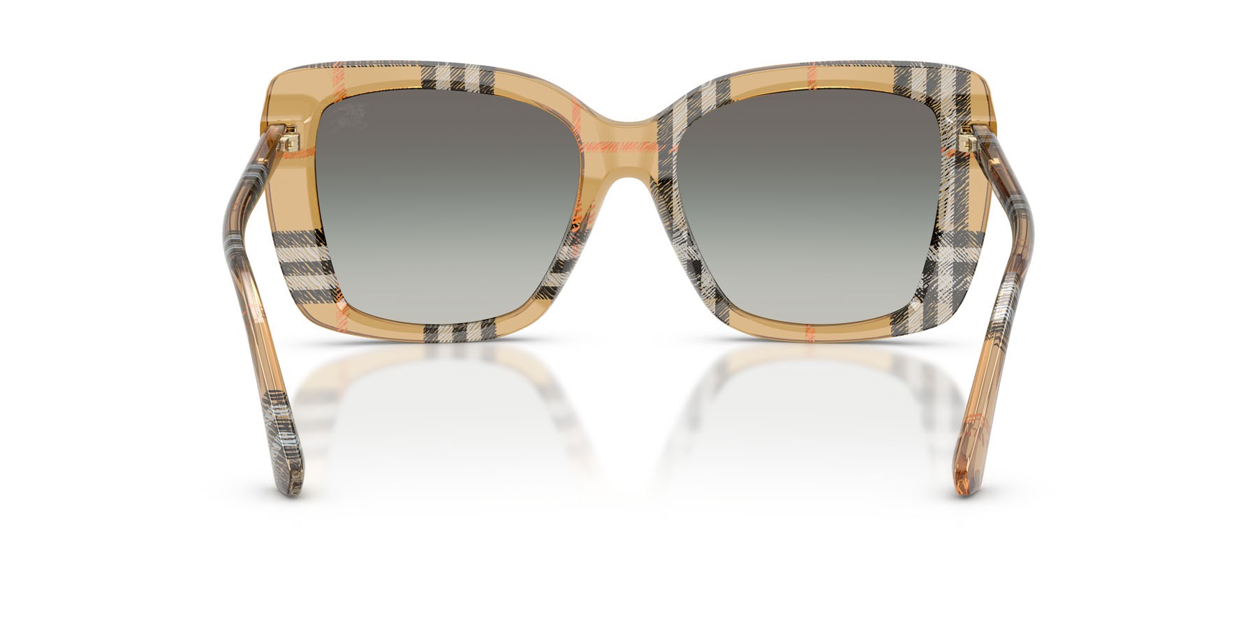 Sunglasses Burberry BE 4456 (416311) color sabbia a scacchi shape square lenses sfumato grigio