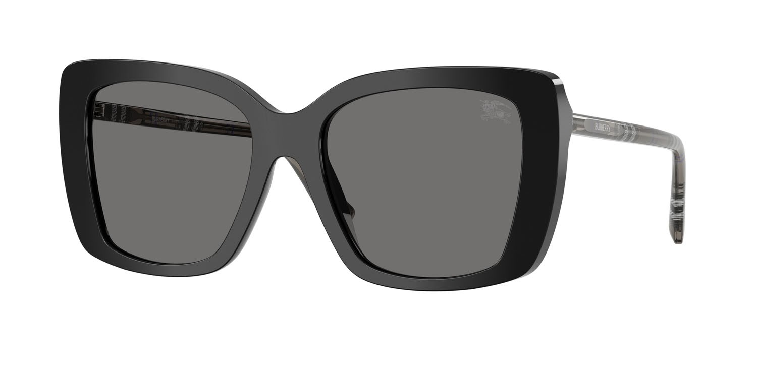 Occhiali da sole Burberry BE 4456 (416581) colore nero forma quadrato lenti polar grigio scuro