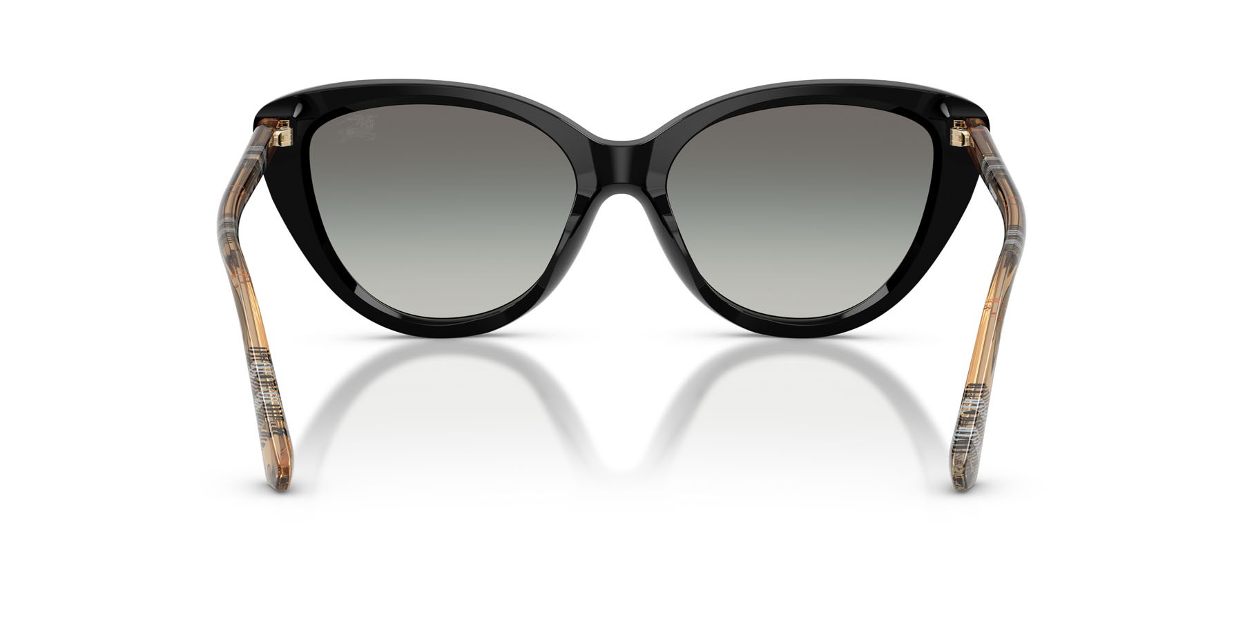 Occhiali da sole Burberry BE 4457 (416111) colore nero forma cat eye lenti sfumato grigio