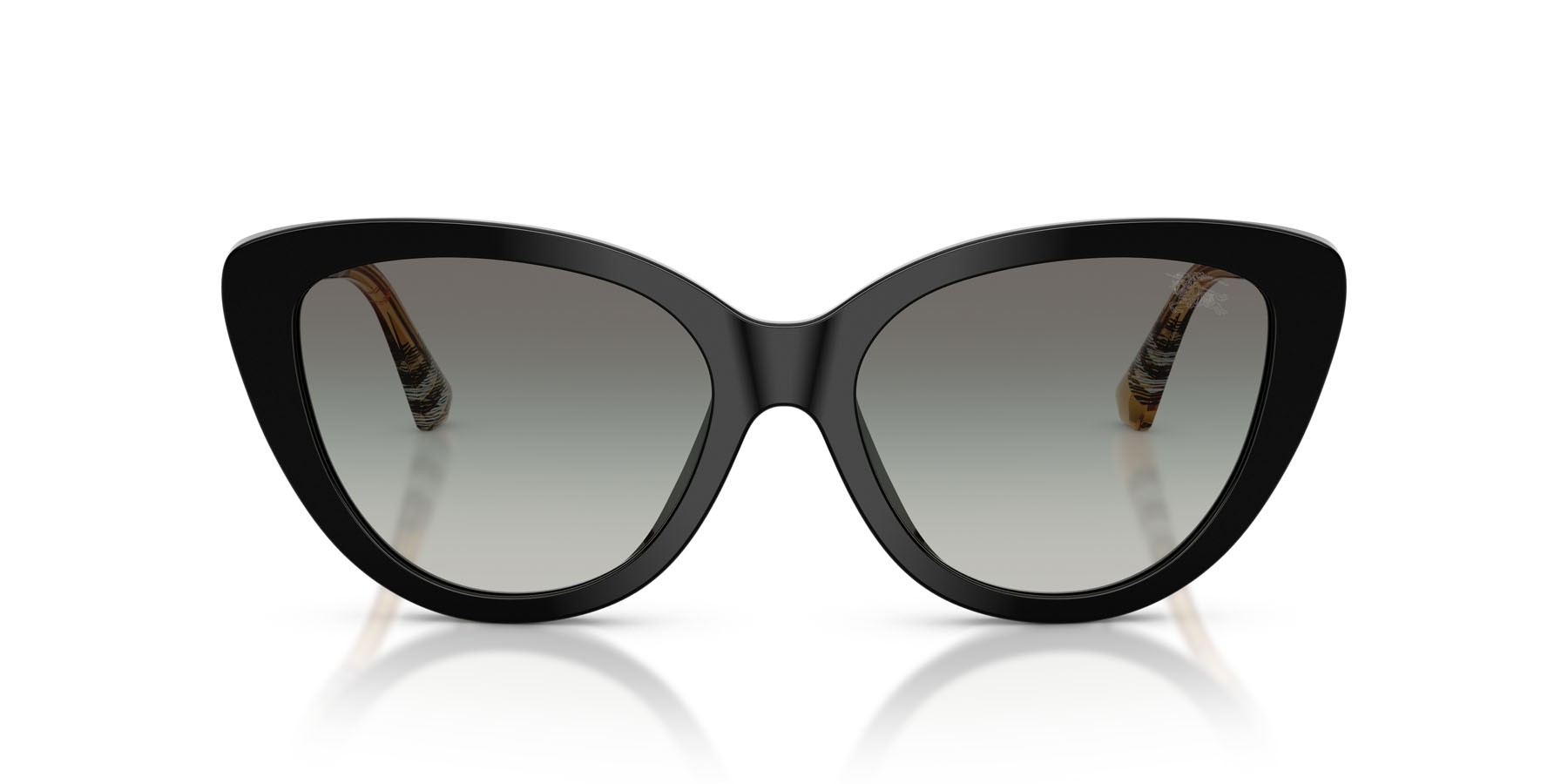 Occhiali da sole Burberry BE 4457 (416111) colore nero forma cat eye lenti sfumato grigio
