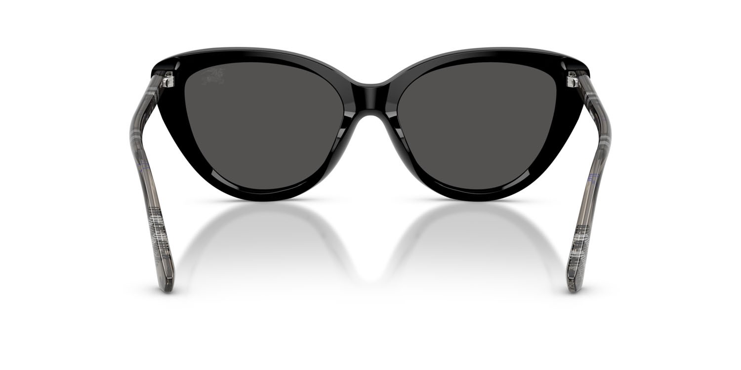 Sunglasses Burberry BE 4457 (416587) color nero shape cat eye lenses grigio scuro