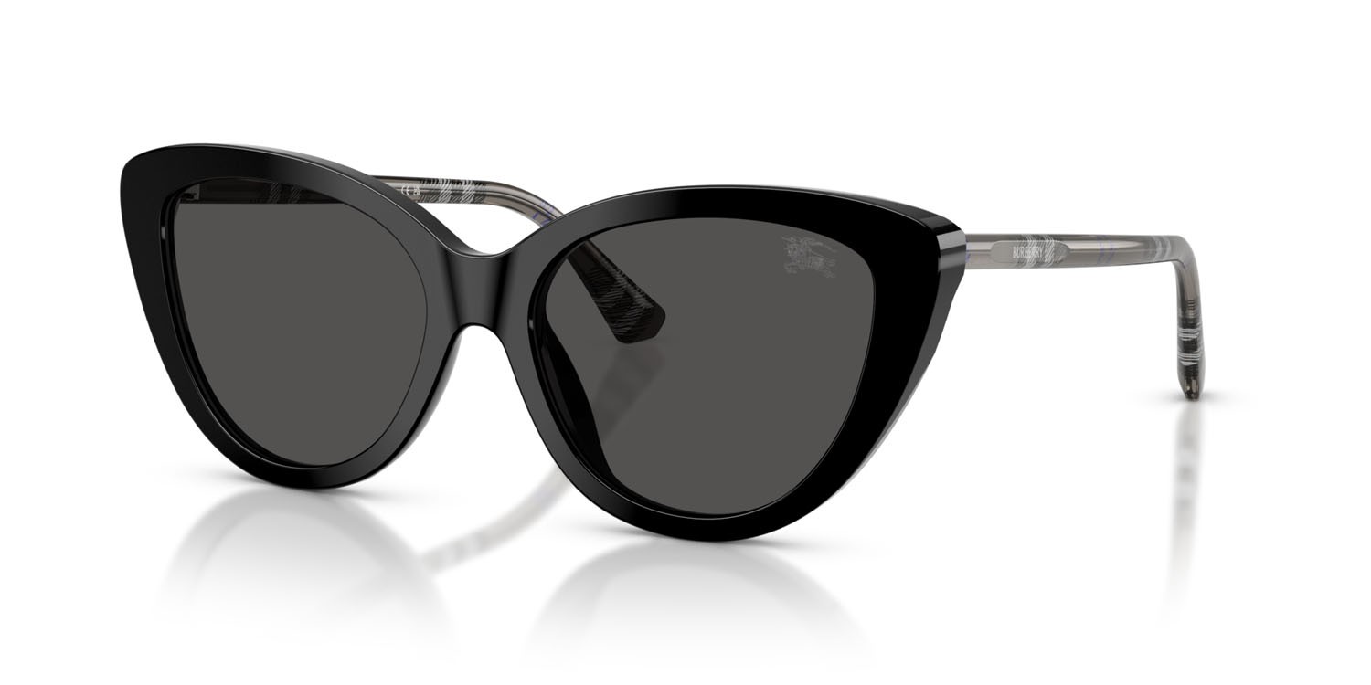 Sunglasses Burberry BE 4457 (416587) color nero shape cat eye lenses grigio scuro