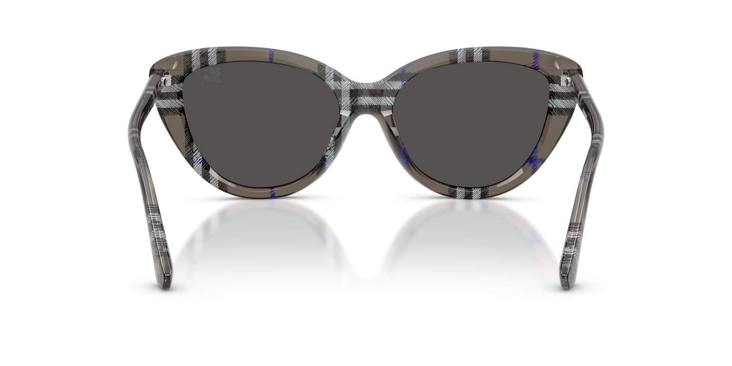 Sunglasses Burberry BE 4457 (416687) color lichen check shape cat eye lenses grigio scuro