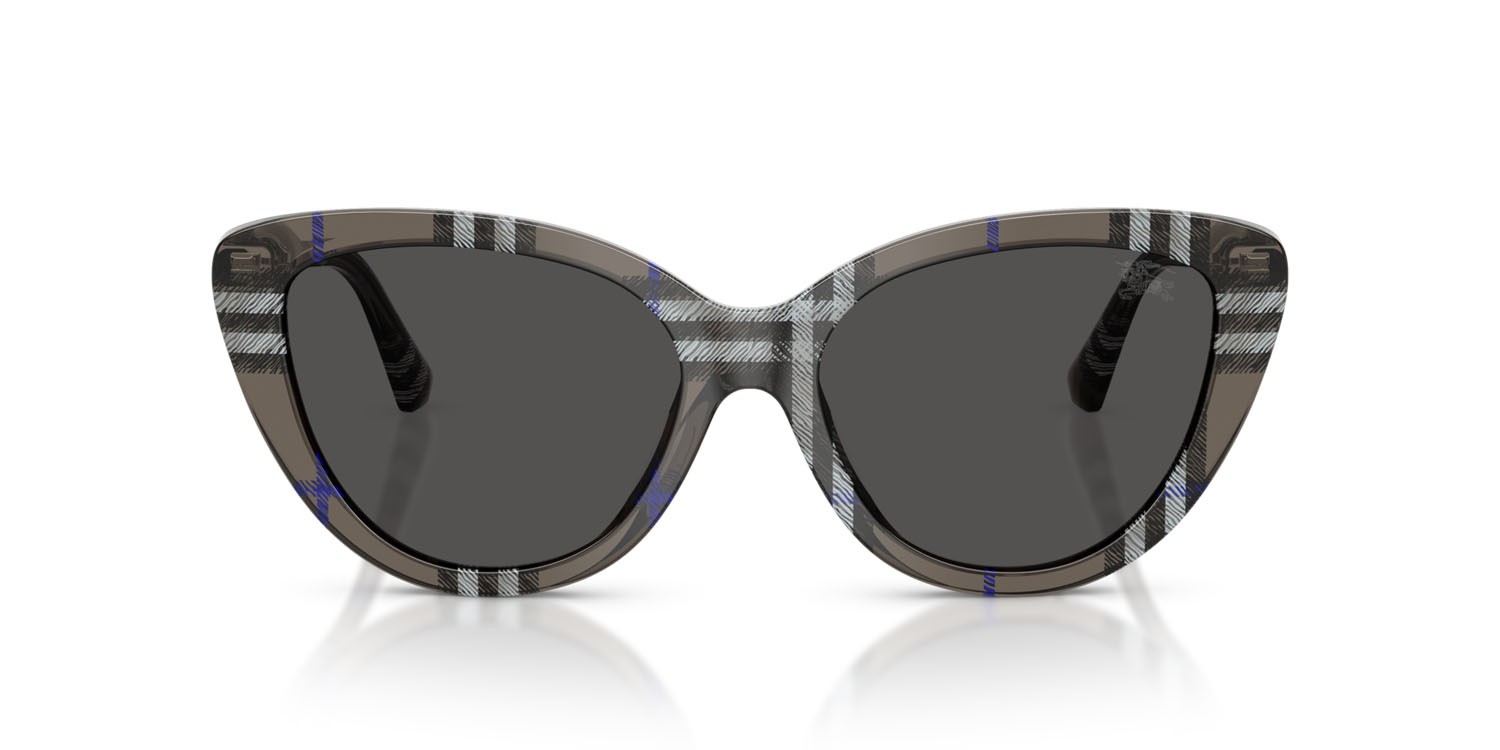 Sunglasses Burberry BE 4457 (416687) color lichen check shape cat eye lenses grigio scuro