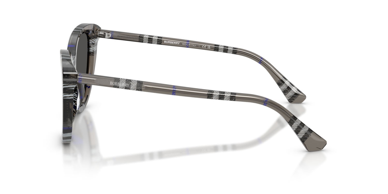 Sunglasses Burberry BE 4457 (416687) color lichen check shape cat eye lenses grigio scuro