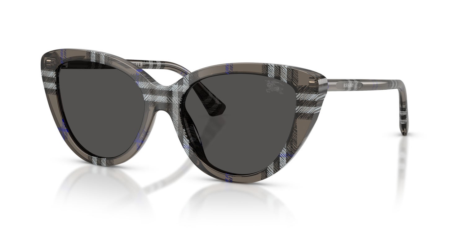 Sunglasses Burberry BE 4457 (416687) color lichen check shape cat eye lenses grigio scuro