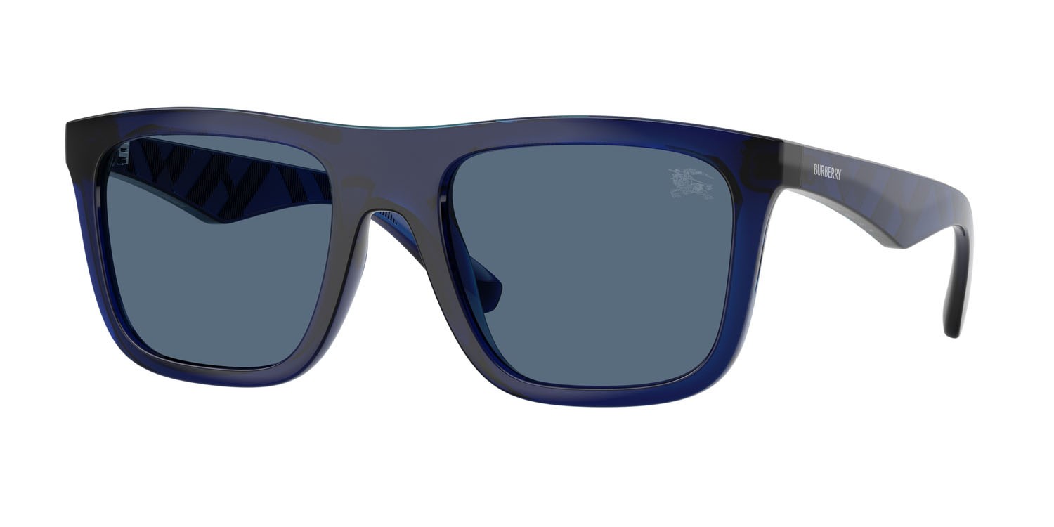 Occhiali da sole Burberry BE 4458U (411080) colore blu forma quadrato lenti blu scuro