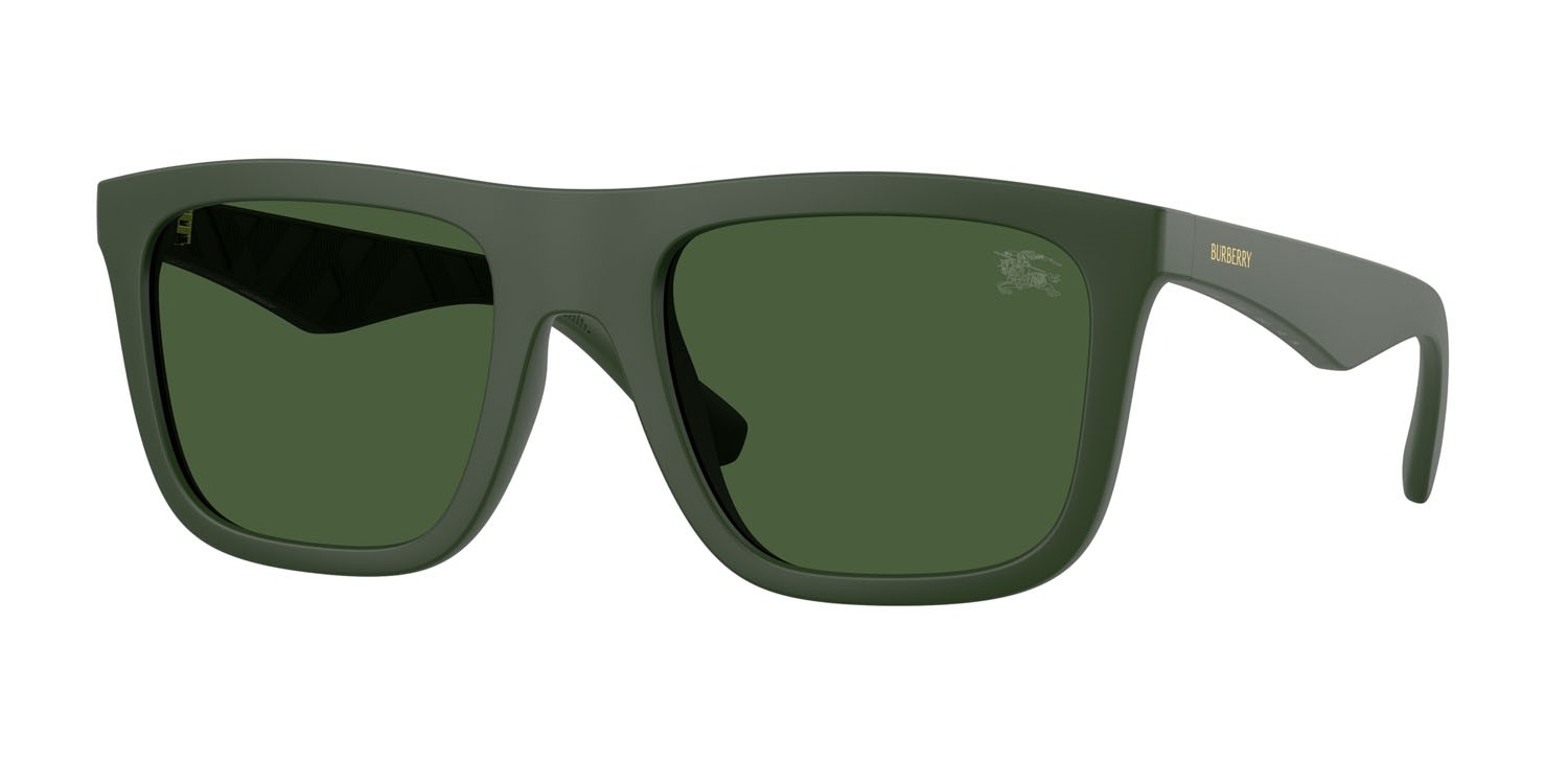 Occhiali da sole Burberry BE 4458U (417071) colore verde opaco forma quadrato lenti verde scuro