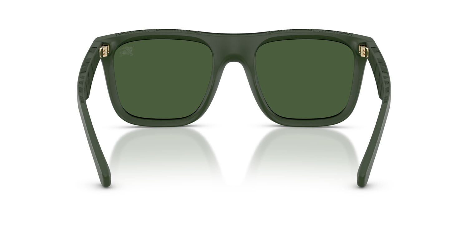 Occhiali da sole Burberry BE 4458U (417071) colore verde opaco forma quadrato lenti verde scuro