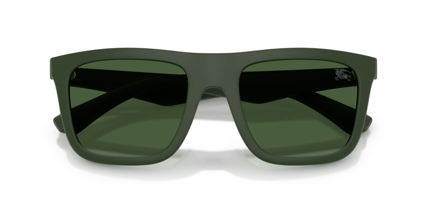 Occhiali da sole Burberry BE 4458U (417071) colore verde opaco forma quadrato lenti verde scuro