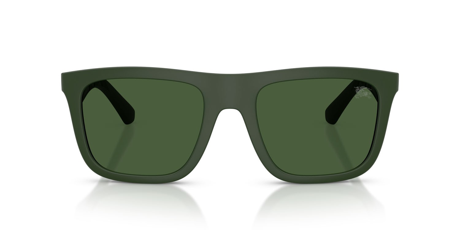 Occhiali da sole Burberry BE 4458U (417071) colore verde opaco forma quadrato lenti verde scuro