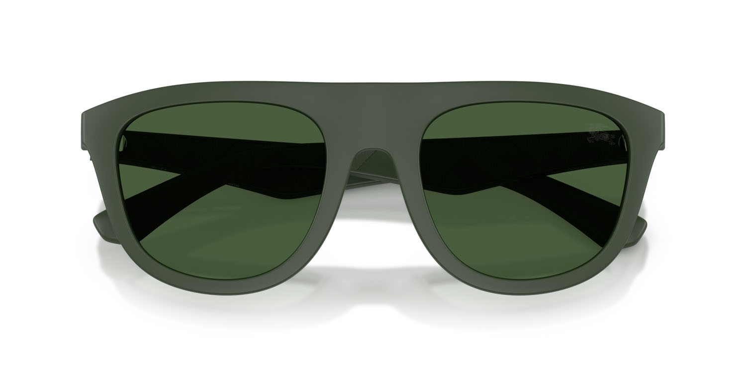 Occhiali da sole Burberry BE 4459U (417071) colore verde opaco forma quadrato lenti verde scuro