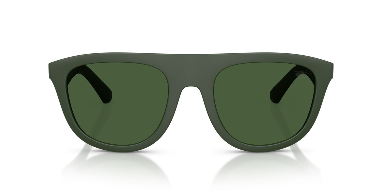 Occhiali da sole Burberry BE 4459U (417071) colore verde opaco forma quadrato lenti verde scuro