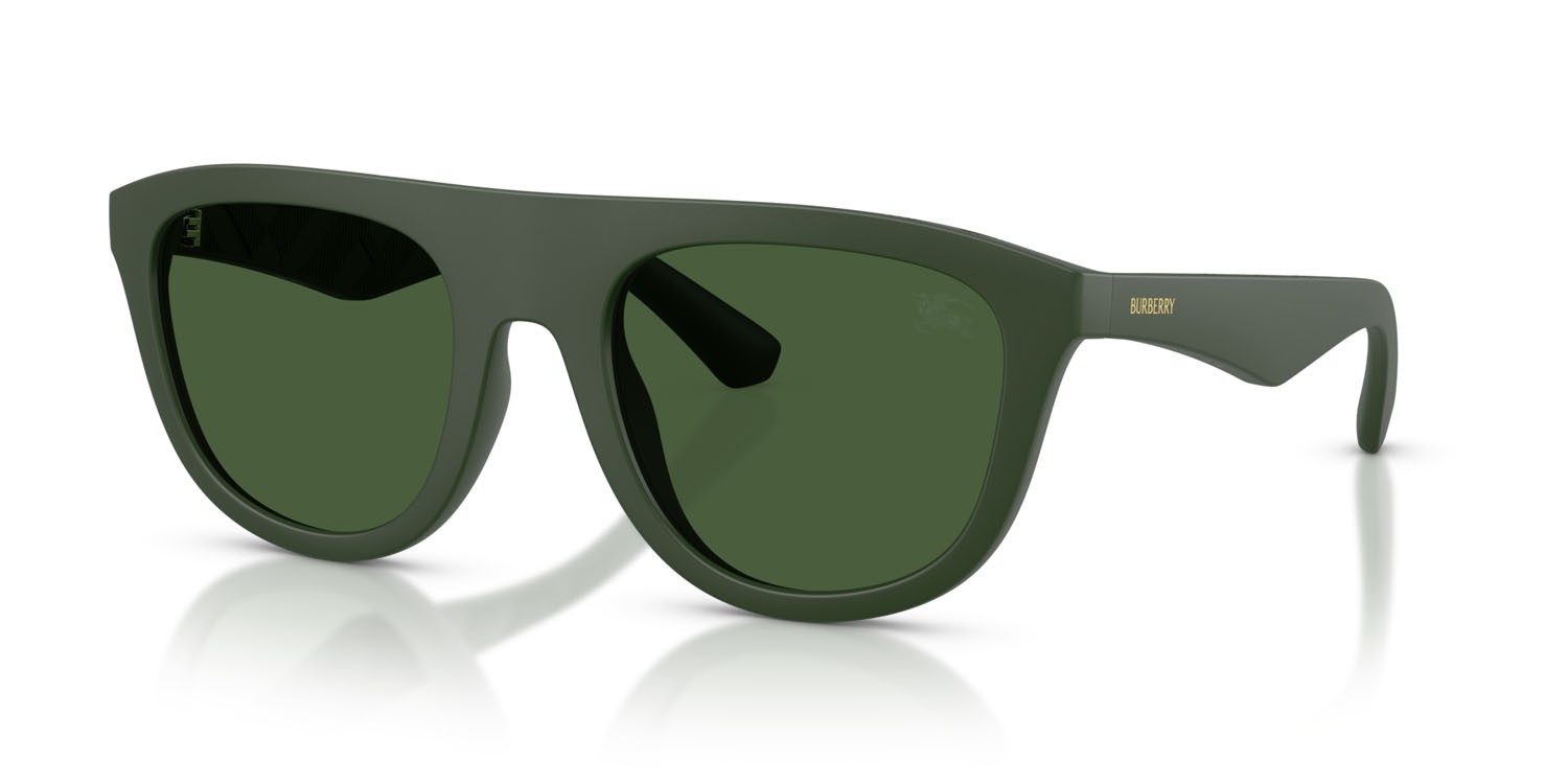 Occhiali da sole Burberry BE 4459U (417071) colore verde opaco forma quadrato lenti verde scuro