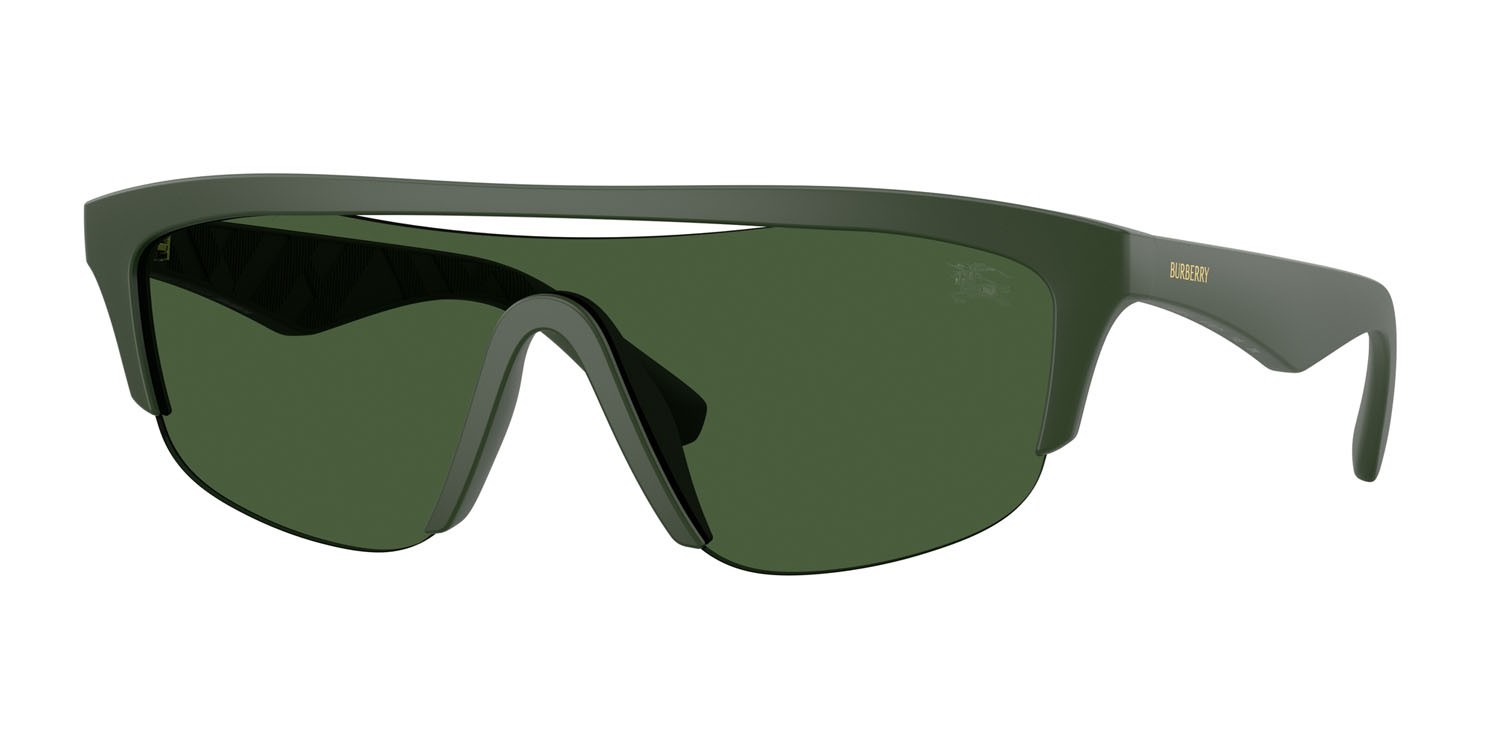Occhiali da sole Burberry BE 4460U (417071) colore verde opaco forma rettangolare lenti verde scuro
