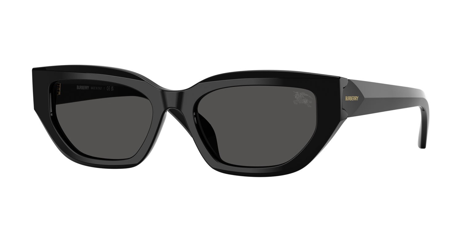 Sunglasses Burberry BE 4463D (300187) color nero shape cat eye lenses grigio scuro