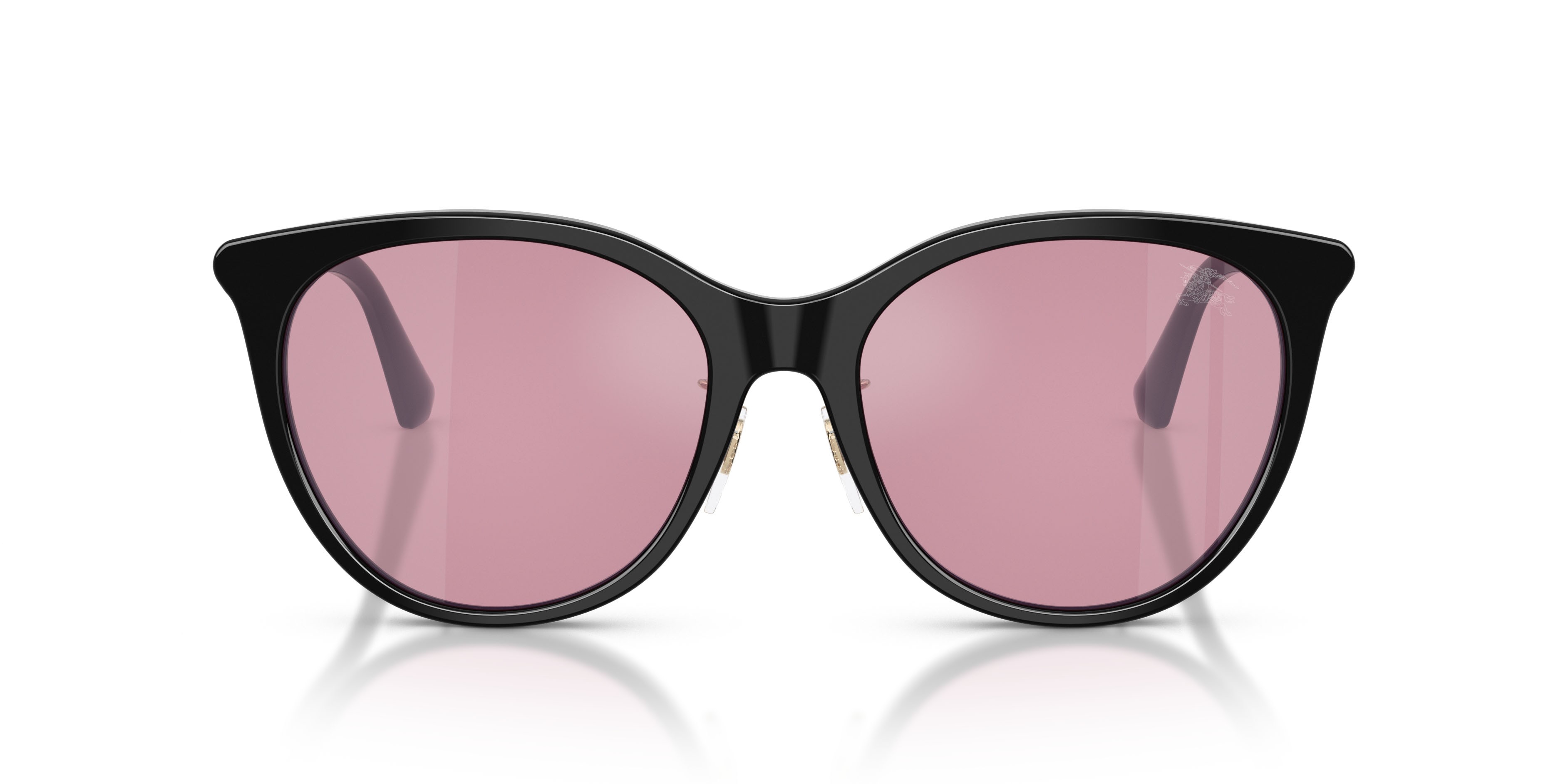 Sunglasses Burberry BE 4464D (300130) color nero shape pantos lenses rosa specchio argento