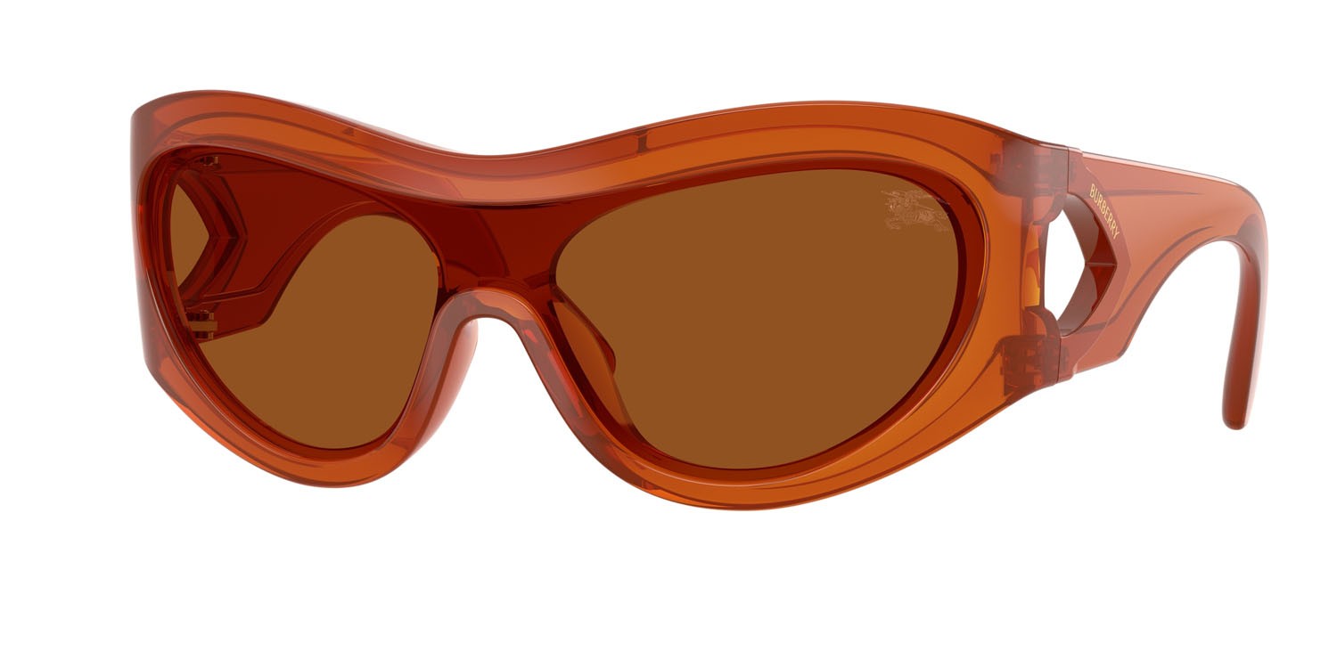 Sunglasses Burberry BE 4465 (415273) color ruggine shape irregular lenses marrone scuro