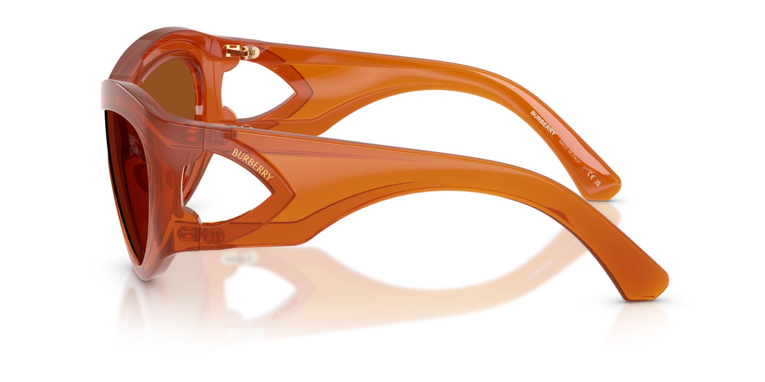 Sunglasses Burberry BE 4465 (415273) color ruggine shape irregular lenses marrone scuro