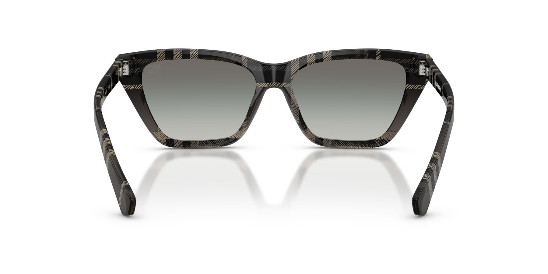 Sunglasses Burberry BE 4468 (420011) color motivo a quadri grigio shape cat eye lenses sfumato grigio