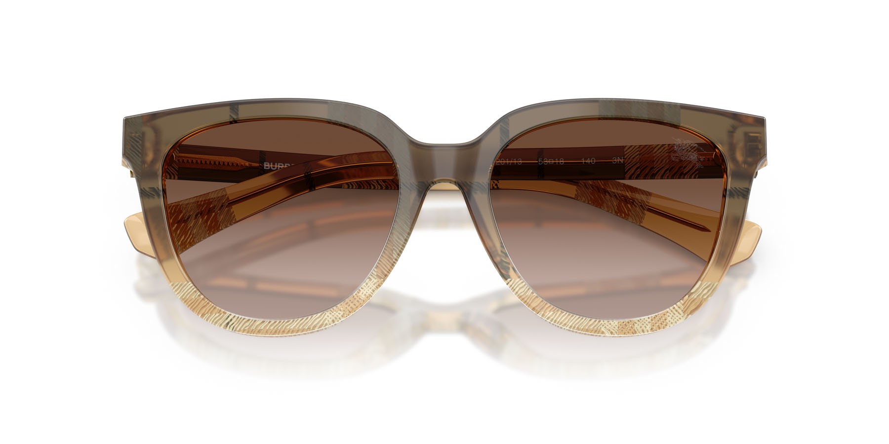 Sunglasses Burberry BE 4469 (420113) color beige a quadri shape pantos lenses marrone sfumato