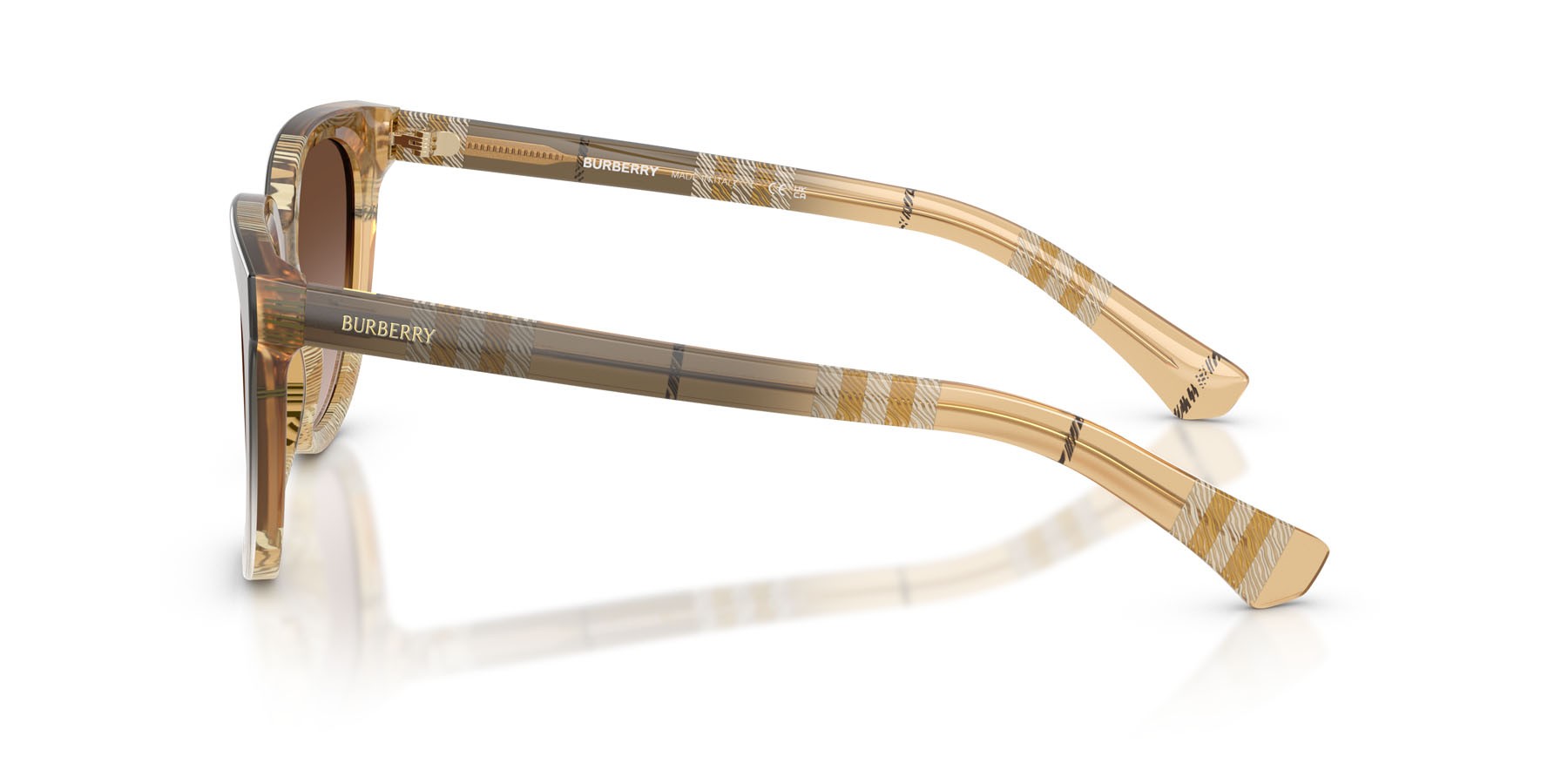 Sunglasses Burberry BE 4469 (420113) color beige a quadri shape pantos lenses marrone sfumato