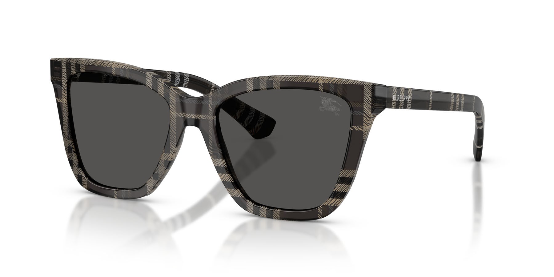 Sunglasses Burberry BE 4470 (419987) color motivo a quadri grigio shape square lenses grigio scuro