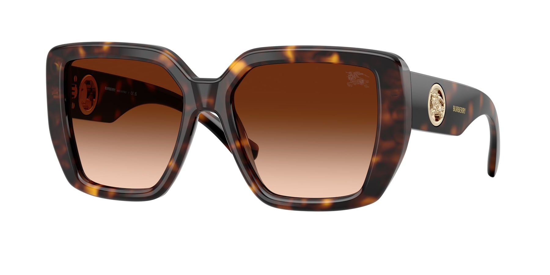Sunglasses Burberry BE 4471 (300274) color havana scuro shape square lenses marrone sfumato