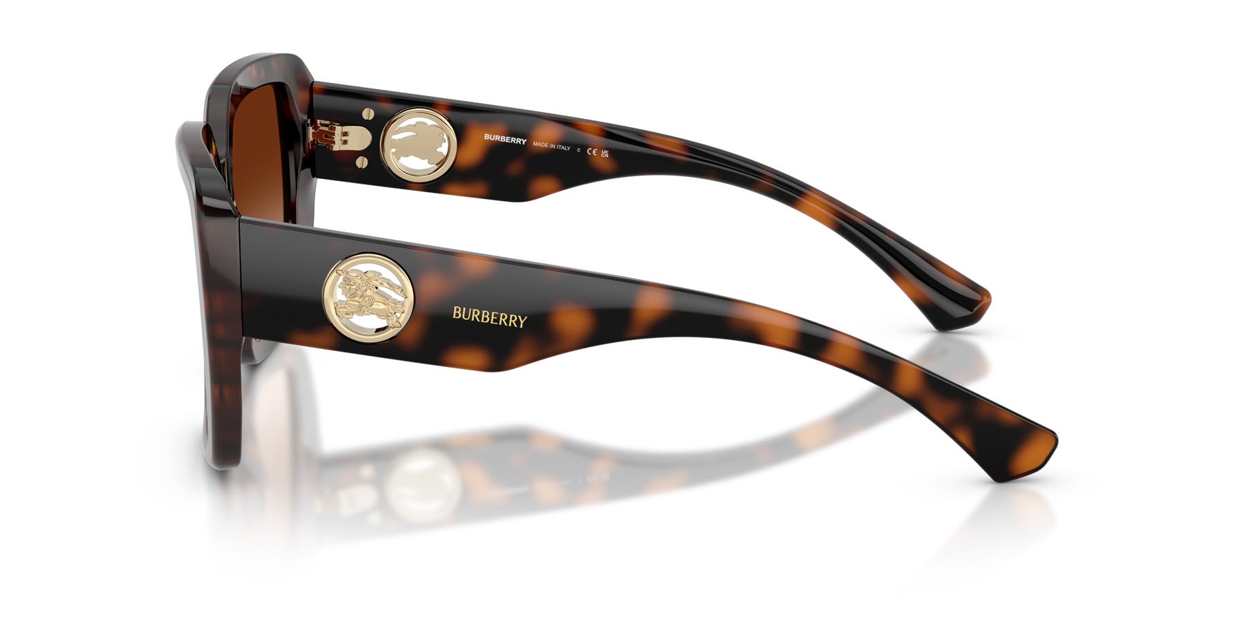 Sunglasses Burberry BE 4471 (300274) color havana scuro shape square lenses marrone sfumato