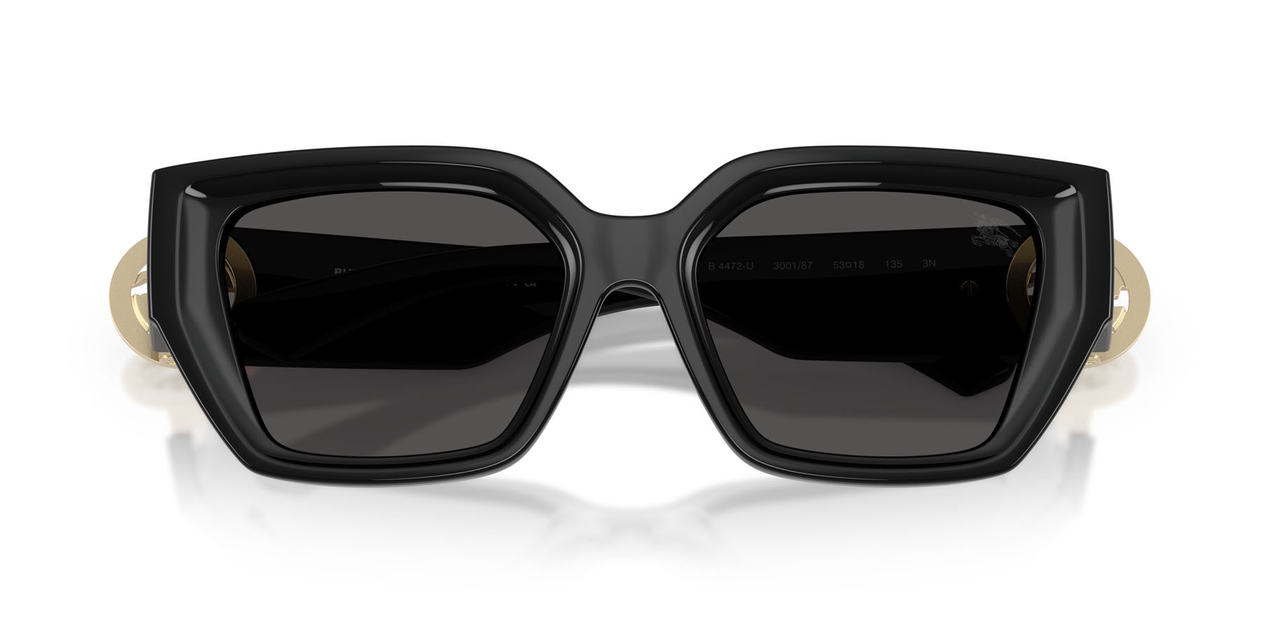 Sunglasses Burberry BE 4472U (300187) color nero shape square lenses dark gery