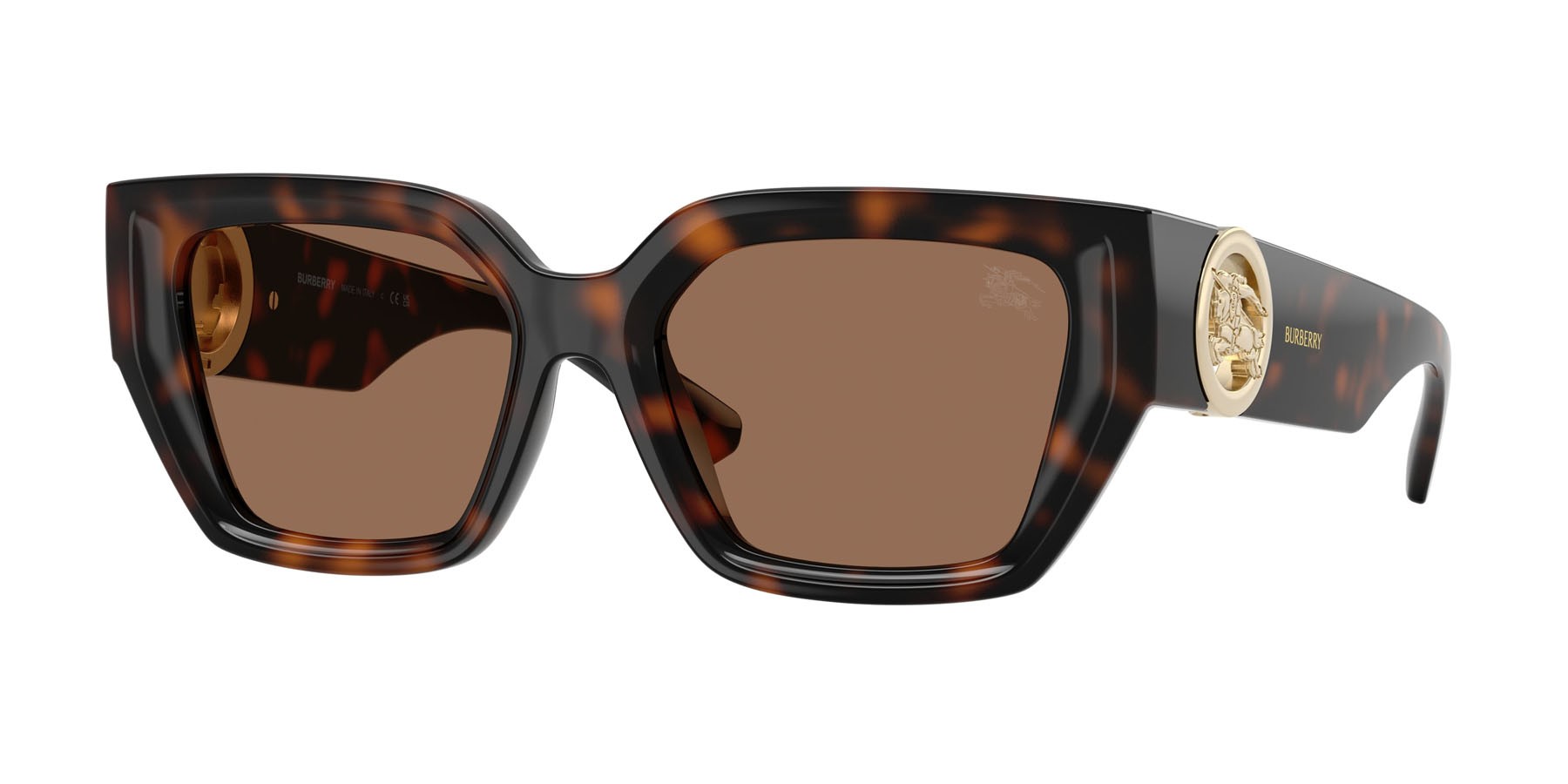 Occhiali da sole Burberry BE 4472U (300273) colore havana scuro forma quadrato lenti marrone scuro
